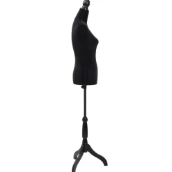 vidaXL Maniquí de busto de mujer de modista Negro Sale