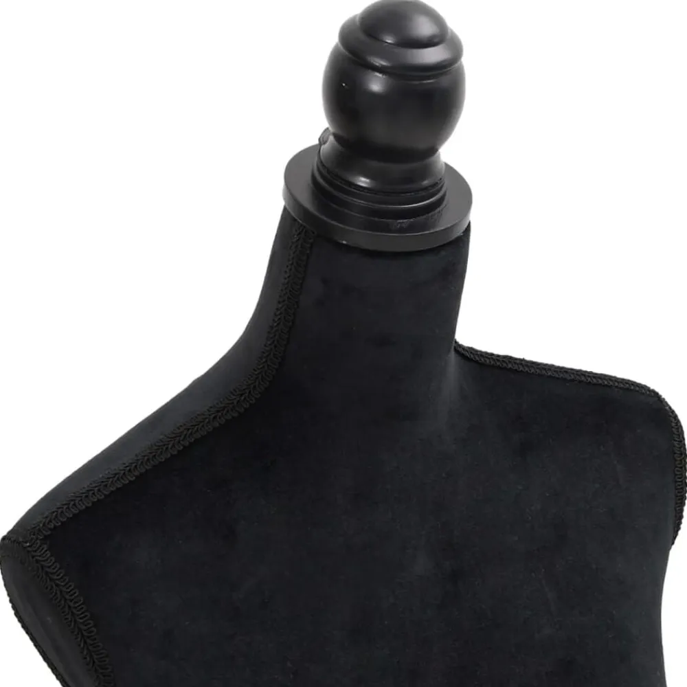 vidaXL Maniquí de busto de mujer de modista Negro Sale