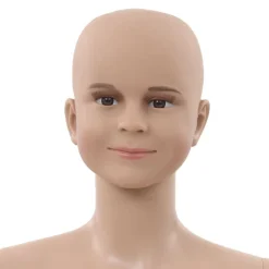 vidaXL Venta Al Por Menor-Maniquí de cuerpo entero de niño con base vidrio beige 140 cm
