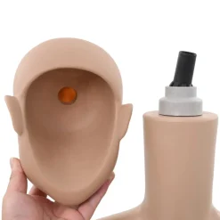vidaXL Venta Al Por Menor-Maniquí de cuerpo entero de niño con base vidrio beige 140 cm