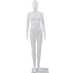 vidaXL Venta Al Por Menor-Maniquí de mujer completo base de vidrio brillante 175cm