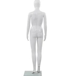 vidaXL Venta Al Por Menor-Maniquí de mujer completo base de vidrio brillante 175cm