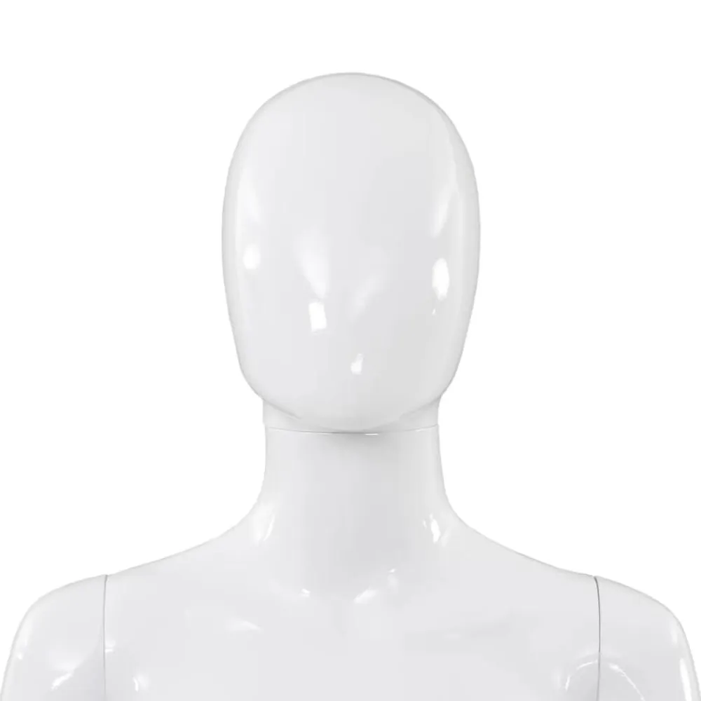 vidaXL Venta Al Por Menor-Maniquí de mujer completo base de vidrio brillante 175cm