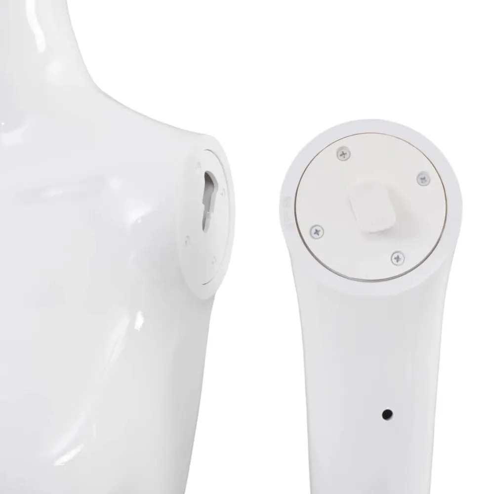 vidaXL Venta Al Por Menor-Maniquí de mujer completo base de vidrio brillante 175cm