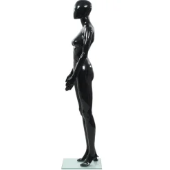 vidaXL Venta Al Por Menor-Maniquí de mujer completo base de vidrio brillante 175 cm