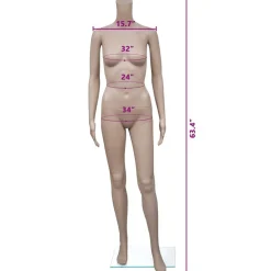 vidaXL Venta Al Por Menor-Maniquí de mujer sin cabeza