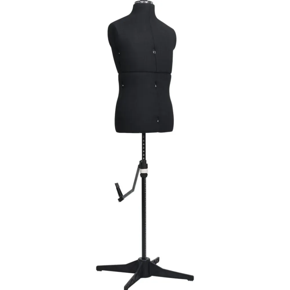 vidaXL Maniquí de sastre ajustable hombre talla 37-45 Negro Online