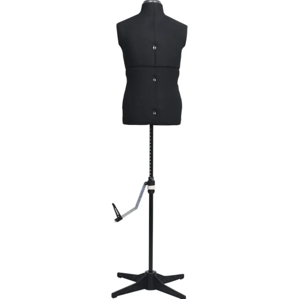 vidaXL Maniquí de sastre ajustable hombre talla 37-45 Negro Online