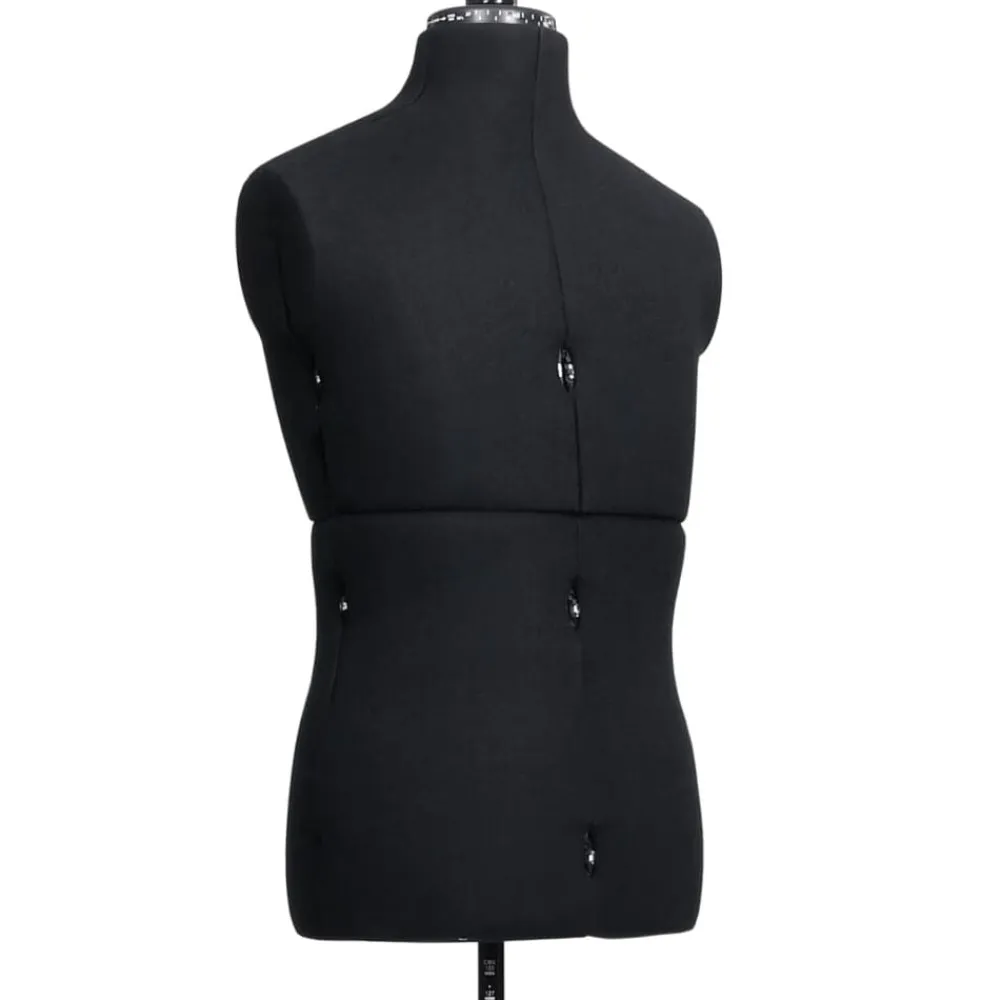 vidaXL Maniquí de sastre ajustable hombre talla 37-45 Negro Online