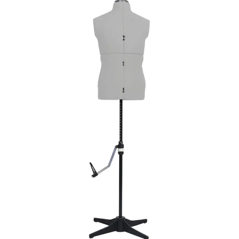 vidaXL Maniquí de sastre ajustable hombre talla 37-45 Gris Outlet
