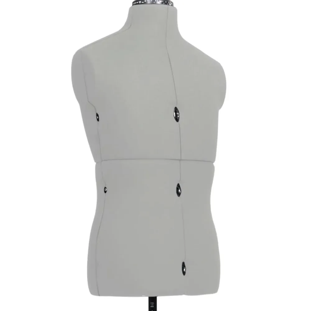 vidaXL Maniquí de sastre ajustable hombre talla 37-45 Gris Outlet