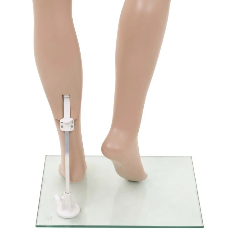 vidaXL Maniquí femenino con base de vidrio beige 180 cm Clearance
