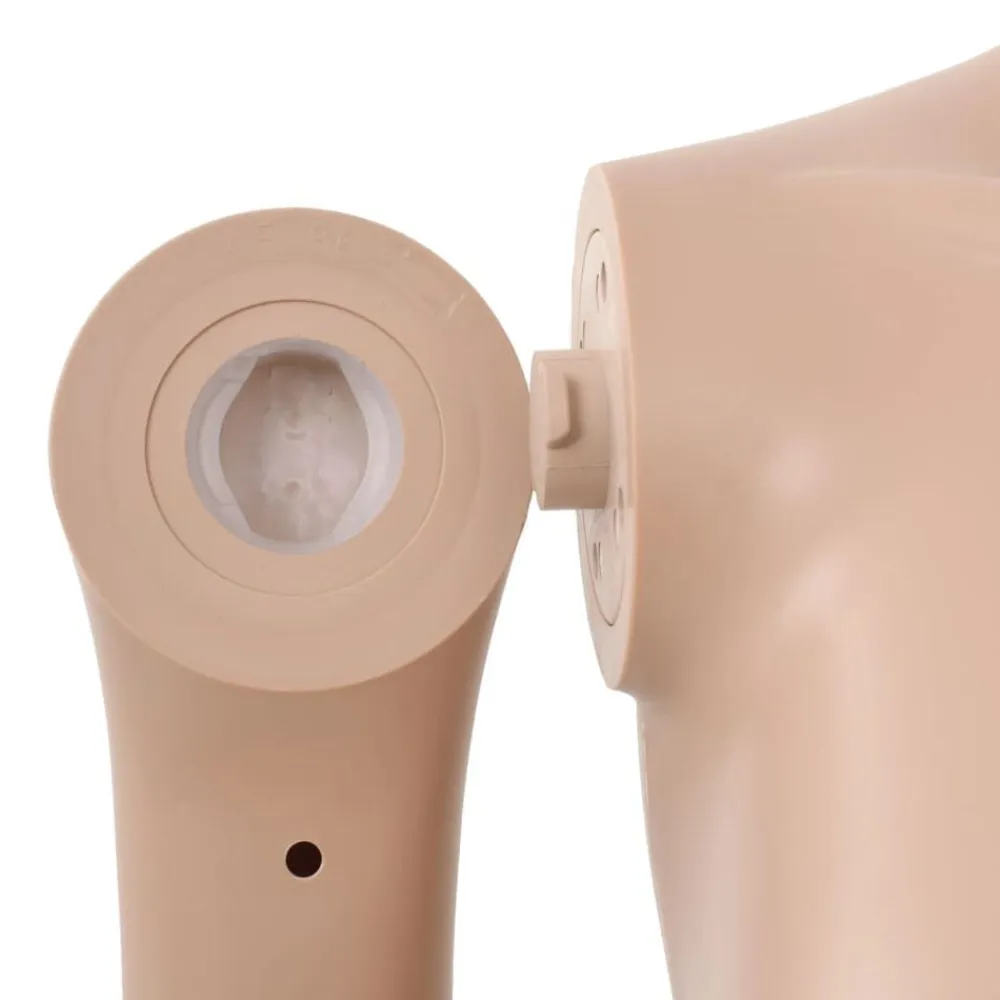 vidaXL Maniquí femenino con base de vidrio beige 180 cm Clearance