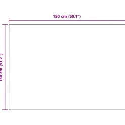 vidaXL Ropa De Casa-Manta 150 x 130 cm Lana