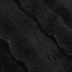 vidaXL Manta antideslizante de sintética de conejo Olite Negro