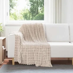 vidaXL Manta 150 x 130 cm Lana Beige Best