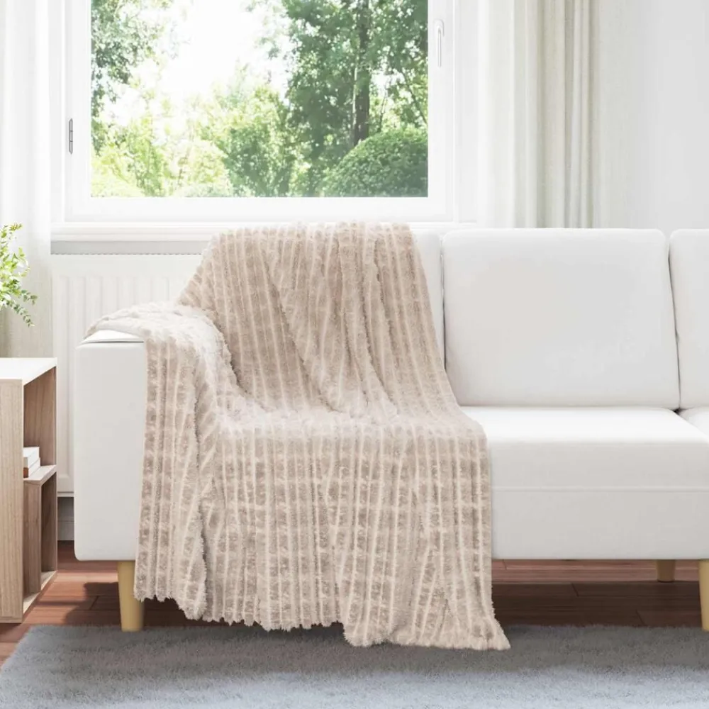 vidaXL Manta 150 x 130 cm Lana Beige Best
