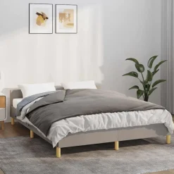 vidaXL Ropa De Casa-Manta con peso con funda tela gris 138x200 cm 10 kg