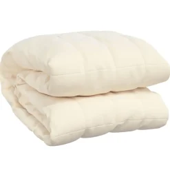 vidaXL Manta con peso tela color claro 150x200 cm 7 kg Crema Discount