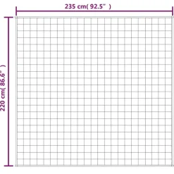 vidaXL Manta con peso tela color claro 220x235 cm 15 kg Crema Outlet