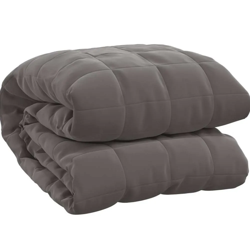 vidaXL Manta con peso tela 138x200 cm 6 kg Gris Discount
