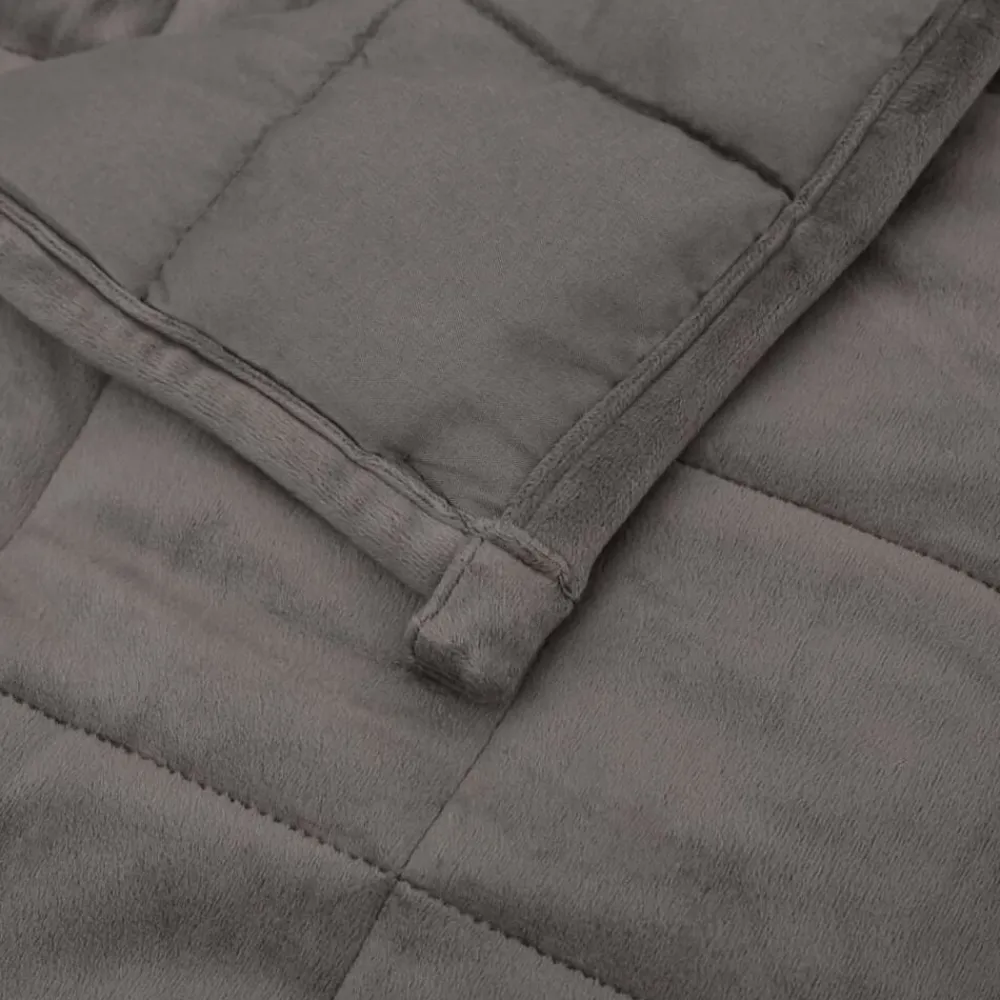 vidaXL Manta con peso tela 138x200 cm 6 kg Gris Discount