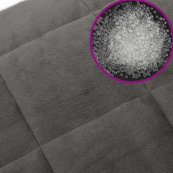 vidaXL Manta con peso tela 138x200 cm 6 kg Gris Discount