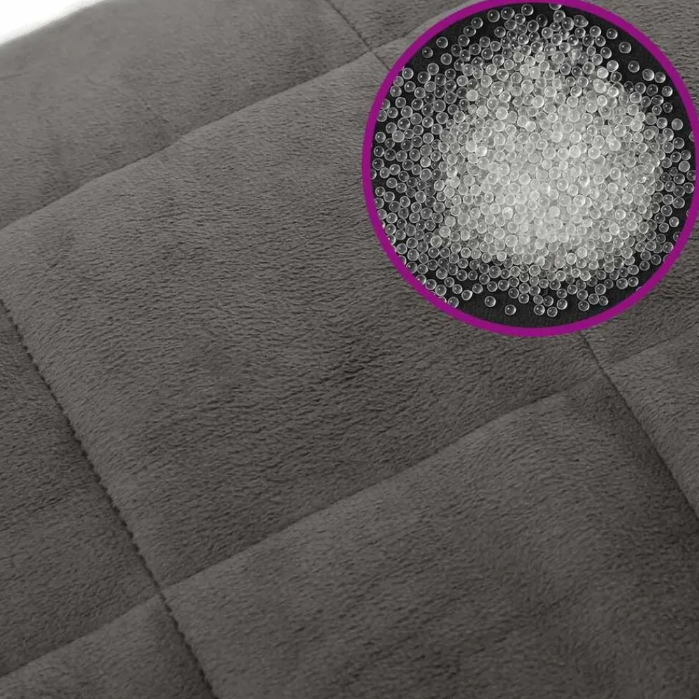 vidaXL Manta con peso tela 138x200 cm 6 kg Gris Discount