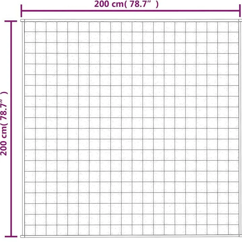vidaXL Ropa De Casa-Manta con peso tela 200x200 cm 13 kg