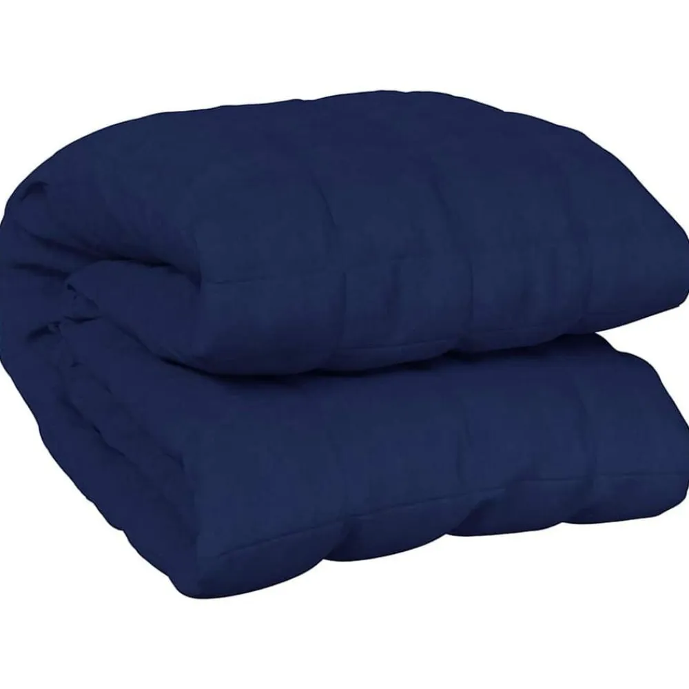 vidaXL Manta con peso tela 150x200 cm 11 kg Azul