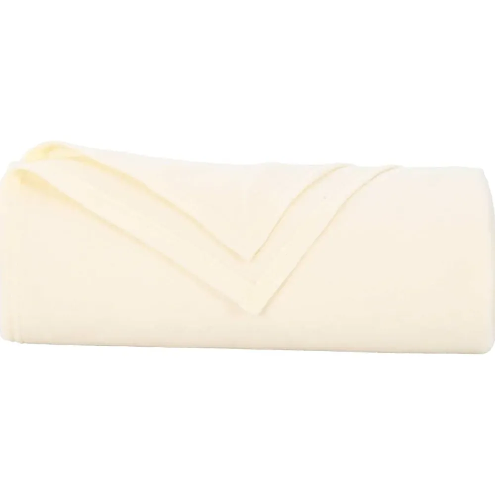 vidaXL Manta 170 x 130 cm Lana Crema New