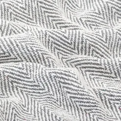 vidaXL Manta en espiguilla de algodón 125x150 cm Gris Best
