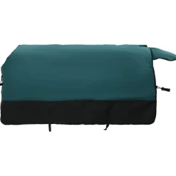 vidaXL Actividades Al Aire Libre-Manta para Caballo Verde Oscuro y Negro 75 cm Poliéster
