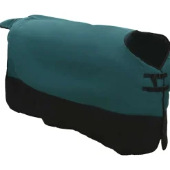 vidaXL Actividades Al Aire Libre-Manta para Caballo Verde Oscuro y Negro 75 cm Poliéster
