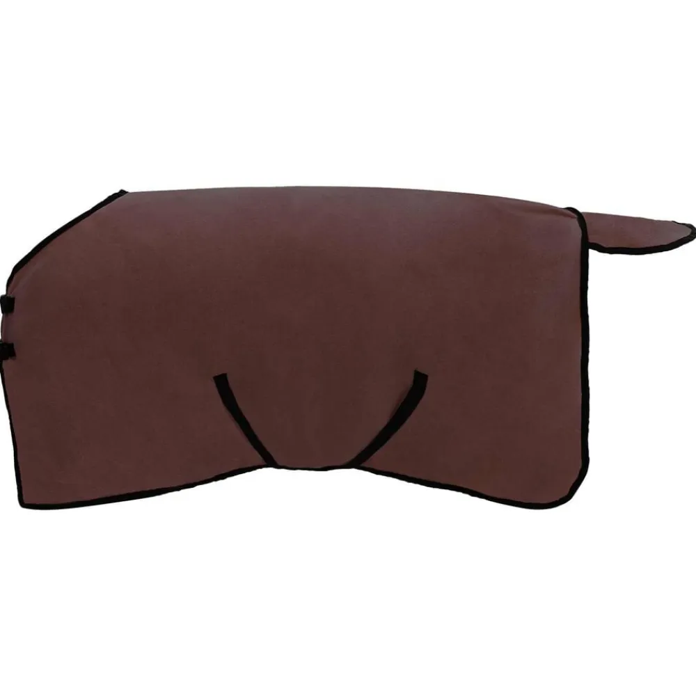 vidaXL Manta para Caballo Marrón Oscuro Completo Poliéster Marrón oscuro
