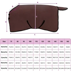 vidaXL Manta para Caballo Marrón Oscuro Completo Poliéster Marrón oscuro