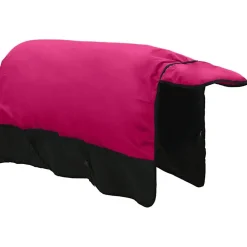 vidaXL Actividades Al Aire Libre-Manta para Caballo Rosa y Negro 75 cm Poliéster