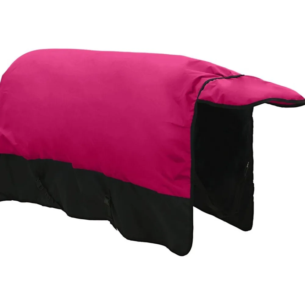 vidaXL Actividades Al Aire Libre-Manta para Caballo Rosa y Negro 75 cm Poliéster