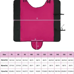 vidaXL Actividades Al Aire Libre-Manta para Caballo Rosa y Negro 75 cm Poliéster