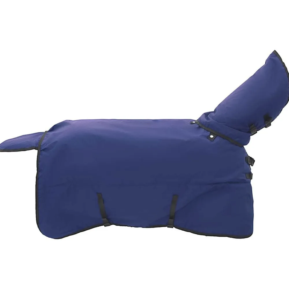 vidaXL Manta para Caballo Verde Oscuro y Negro 75 cm Poliéster Azul marino Clearance