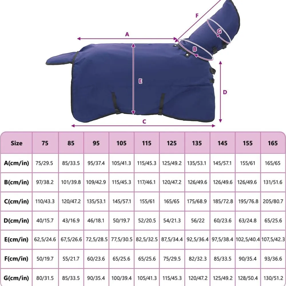 vidaXL Manta para Caballo Verde Oscuro y Negro 75 cm Poliéster Azul marino Clearance