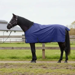 vidaXL Actividades Al Aire Libre-Manta para Caballo Verde Oscuro y Negro 75 cm Poliéster