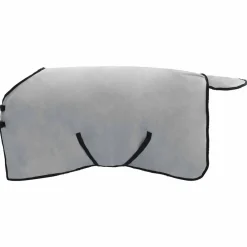 vidaXL Manta para Caballo y rosa completo Poliéster Gris claro