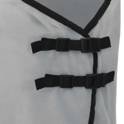vidaXL Manta para Caballo y rosa completo Poliéster Gris claro