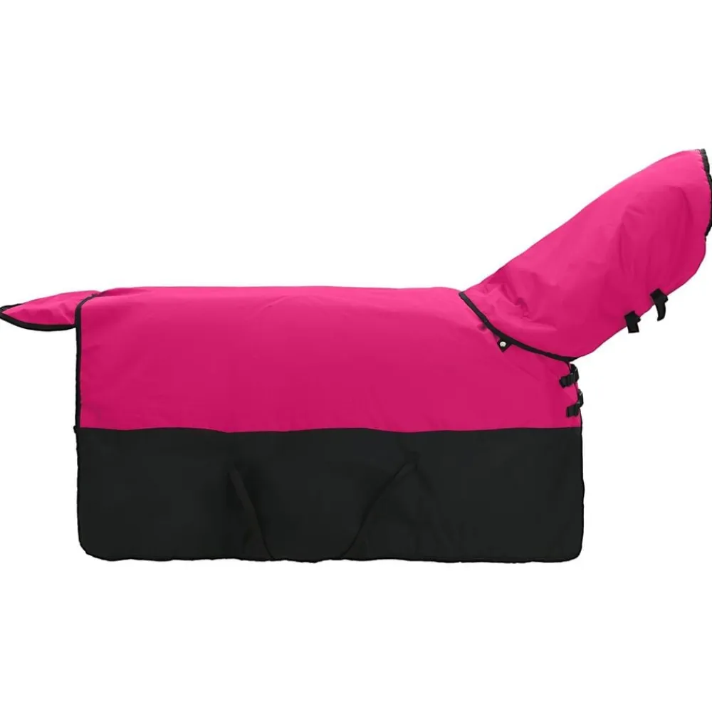 vidaXL Actividades Al Aire Libre-Manta para Caballo Rosa y Negro 75 cm Poliéster
