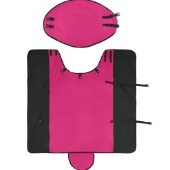 vidaXL Actividades Al Aire Libre-Manta para Caballo Rosa y Negro 75 cm Poliéster