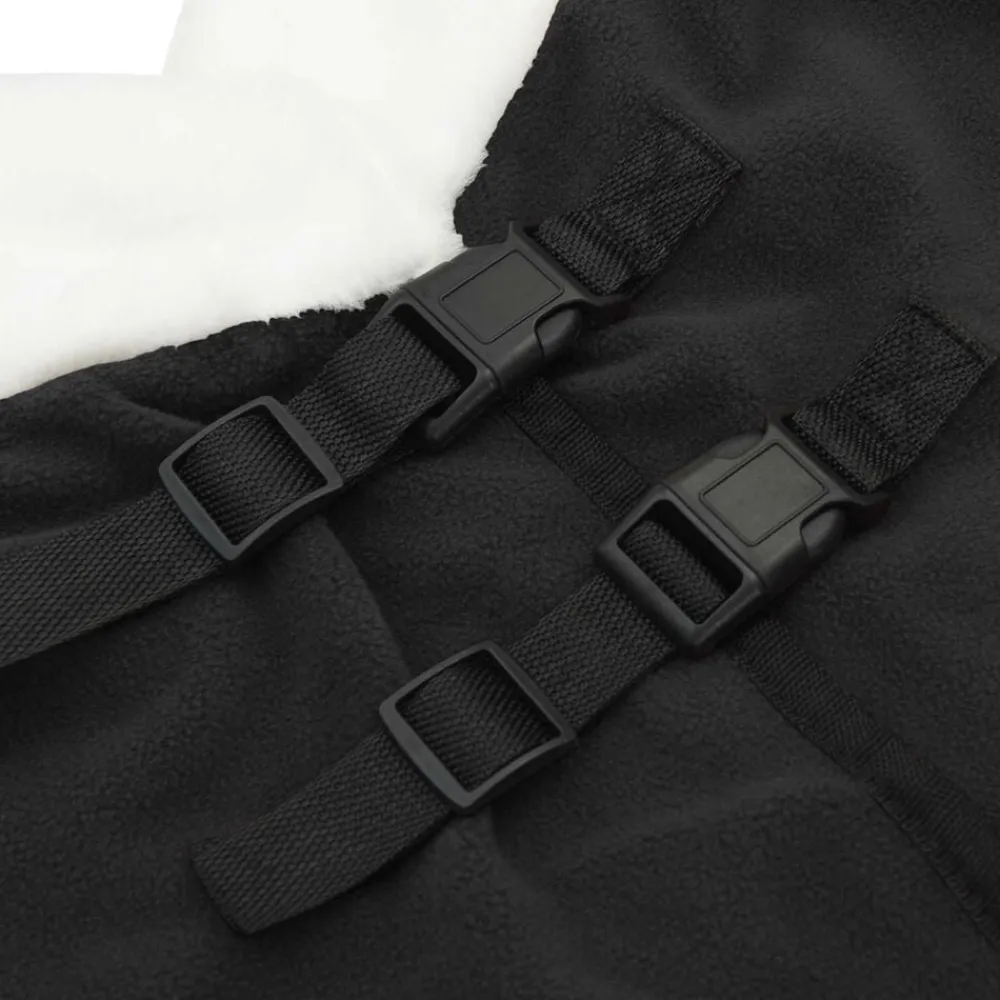 vidaXL Manta para Caballo 75 cm Forro polar Negro Outlet