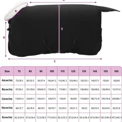 vidaXL Manta para Caballo 75 cm Forro polar Negro Outlet