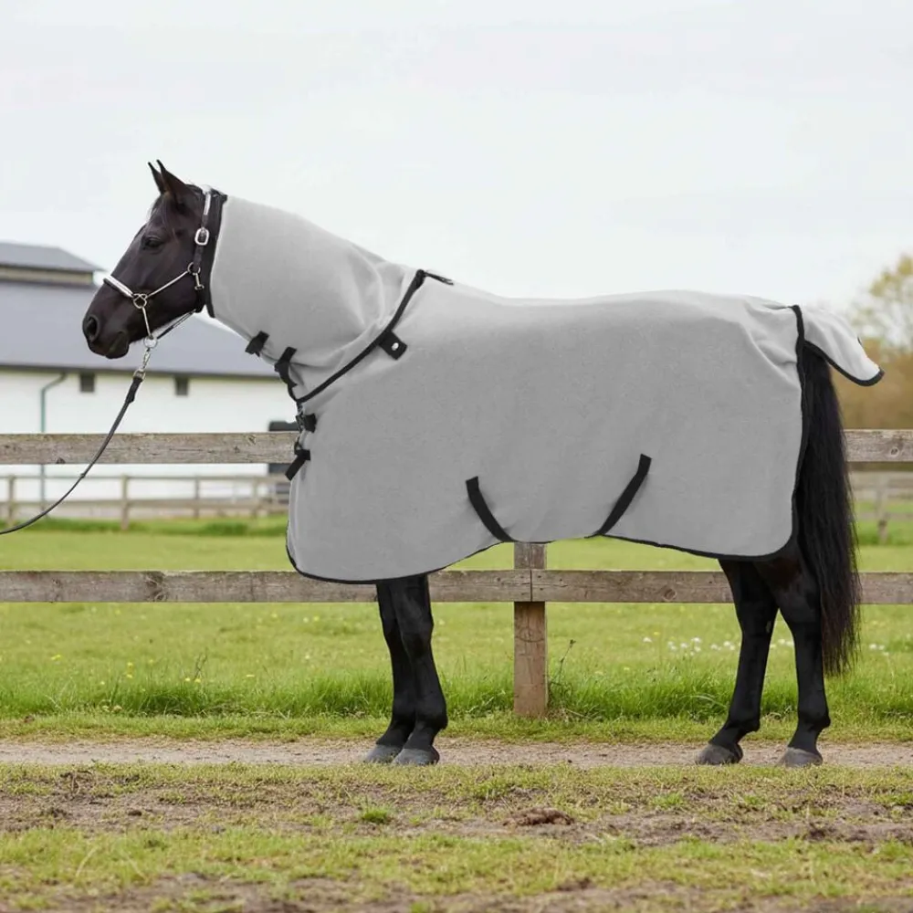 vidaXL Actividades Al Aire Libre-Manta para Caballo y rosa completo Poliéster