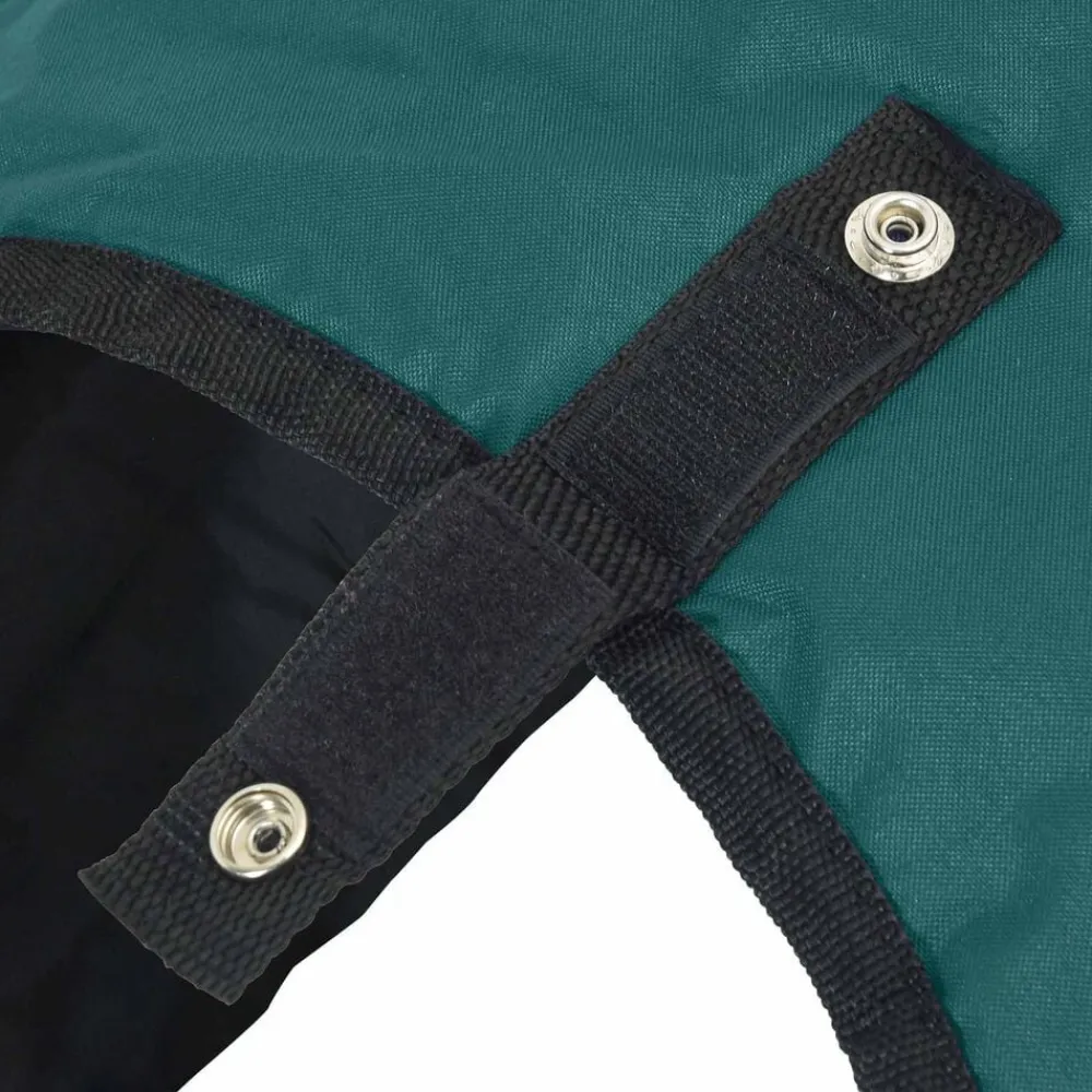 vidaXL Actividades Al Aire Libre-Manta para Caballo Verde Oscuro y Negro 75 cm Poliéster